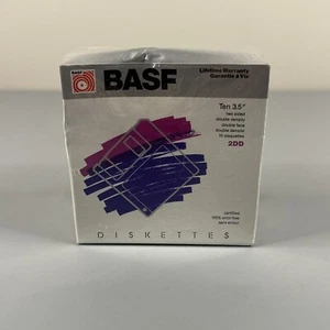 BASF Diskettes 3.5" 2DD Two Sided Double Density Factory Sealed New - Picture 1 of 3