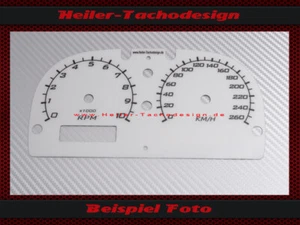 Tachoscheibe für Lotus Exige 111R 2006 vor Facelift 160 Mph zu 260 Kmh - Picture 1 of 2