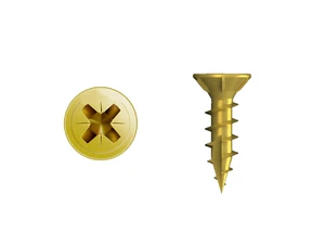 Reisser®  Spanplattenschrauben  5 x 20mm - PZ3 gelb verzinkt (Menge wählbar) - Bild 1 von 1