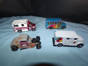 Matchbox Lotto di 4 AUTO BLINDATE FORD CHEVY BUS AMBULANZA TUTTE LE PARTI ROTOLO O RESTAURO - Foto 1 di 6