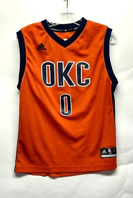 Adidas Youth Large Westbrook #0 Orange OKC Thunder Jersey (F8) - Image 1 of 4
