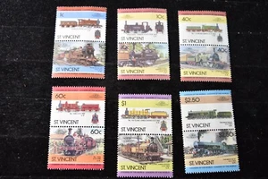 ST VINCENT  1985 TRAINS Se-Tenant STSAMPS S849-854  MNH - Picture 1 of 4