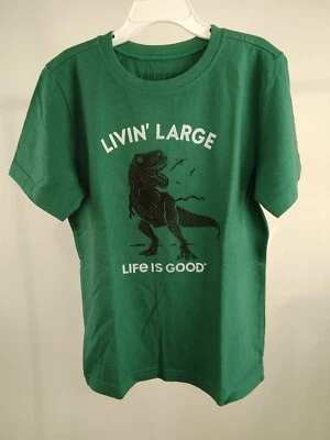 Camiseta trituradora manga corta Life is Good Boy Livin' grande verde talla 7-8 58078 Foto 1 de 4