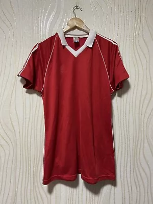 CAMISA DE FUTEBOL ADIDAS ANOS 80 CAMISA DE FUTEBOL ADIDAS tamanho G masculina vermelha manga curta - Imagem 1 de 4