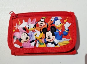 Red Disney Mickey Mouse Minnie and Friends Trifold Wallet - Picture 1 of 5