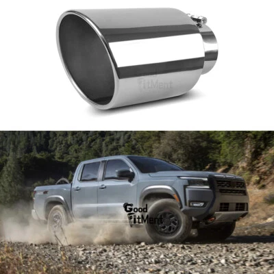 Punta de escape de acero inoxidable de 5" entrada de 8" salida de 15" para Nissan Frontier PRO-4X EE. UU. Foto 1 de 4