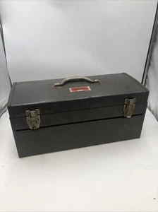 Vintage Simmonds,  Model Unknown, Heavy Duty Metal Tool Box, Red Removable Tray - Picture 1 of 24