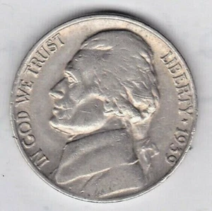 1939 Jefferson nichel in ottime condizioni ~ VEDI LA SCANSIONE stk1010 - Foto 1 di 5