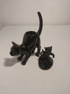PartyLite cat Tealight Candle Holders Ceramic Set - Picture 1 of 9
