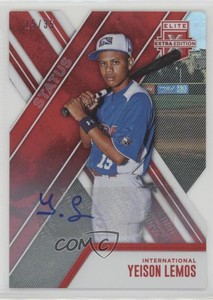 2017 Panini Elite Extra Edition Status Red Die-Cut /35 Yeison Lemos #175 Auto