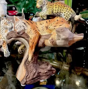 Boehm Porzellan Luchs Lazy Days #20082 Made In USA In 1981 EUC - Bild 1 von 5
