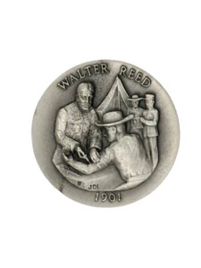 Longines Symphonette .925 Silver Walter Reed 1901 Medal Rare Swiss Collectible - Picture 1 of 6