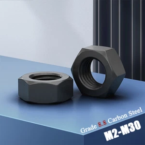 Tuercas hexagonales pesadas grado 8 y 12,9 | Zinc/níquel/óxido negro | Gama completa M2-M30 - Imagen 1 de 22