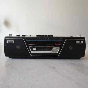 VTG Panasonic RX-FM14 Black Stereo Radio Cassette Recorder/Boombox Tested! - Picture 1 of 14
