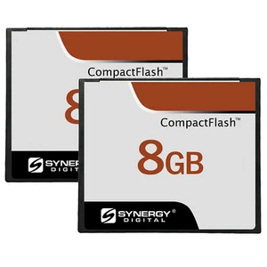 Synergy Digital 8GB Compact Flash Memory Cards - 30MB/s - Pack of 2 - Picture 1 of 6