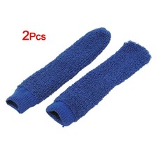2 PCS Racket Elastic Towel Wrap Over Grip Blue Cover for Badminton G9K1