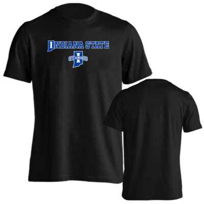 Indiana State University Sycamores Arch Text with Mascot Short Sleeve T-Shirt - Image 1 of 4