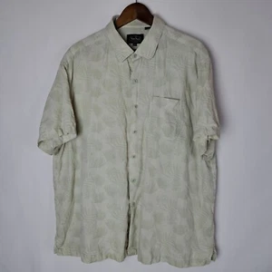 Nat Nast Shirt Mens 2XL XXL Silk Blend Button Up Short Sleeve Palm Fronds - Picture 1 of 19