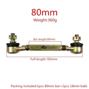 18mm Tread Left Right Ball Joints 80mm/3.14ch Inner Tie Rod M10 Steering Linkage - Picture 1 of 11