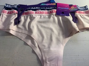2 AEROPOSTALE AERO BIKINI WOMEN'S UNDERWEAR PANTIES SIZE LARGE NO PANTY LINES - Picture 1 of 8