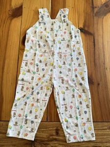 NEW BELLA BLISS Bear Birthday Overalls - White - NWT Boys/Girls Size 3 Unisex - Picture 1 of 6