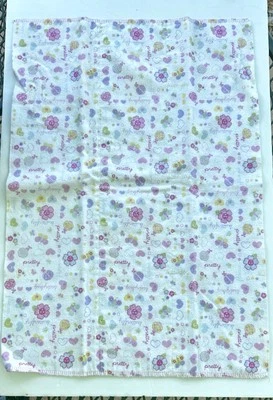 "Pañal de tela plegable plano vintage estampado de flores 18,5"" X 13""" Foto 1 de 4