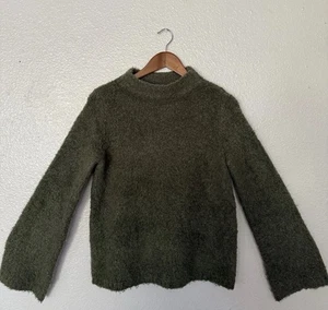 Ann Taylor Damen Pullover grün Wasserfallausschnitt Größe XS Langarm - Bild 1 von 7