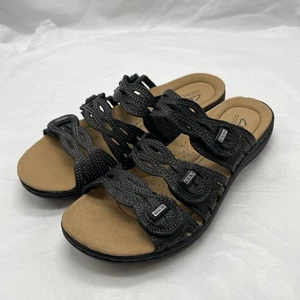 Clarks Laurieann Ruby Damen-Sandale schwarz Leder Größe 7 Komfortsandale - Bild 1 von 9