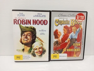 The Adventures of Robin Hood + Captain Blood (Region 4 DVD) Errol Flynn - Picture 1 of 3