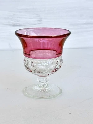Thanksgiving Christmas Vintage Tiffin-Franciscan Kings Crown Ruby Glass 3.5” - Image 1 of 4