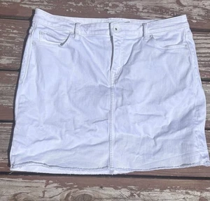 Vineyard Vines Skirt Womens 14 White Denim Preppy Casual Ladies - Picture 1 of 5