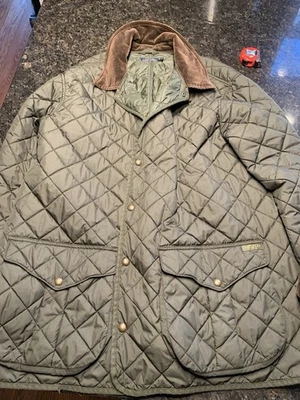 Polo Ralph Lauren Corduroy Collar Quilted Field Light Jacket GREEN BROWN 3XLT - Image 1 of 4