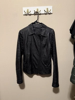 Chaqueta de cuero vegana negra Buffalo para mujer XS Foto 1 de 4