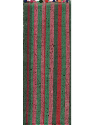 Alfombra Kilim Runner verde rosa 3x7 pies lana lavable Kilim Runner Foto 1 de 3