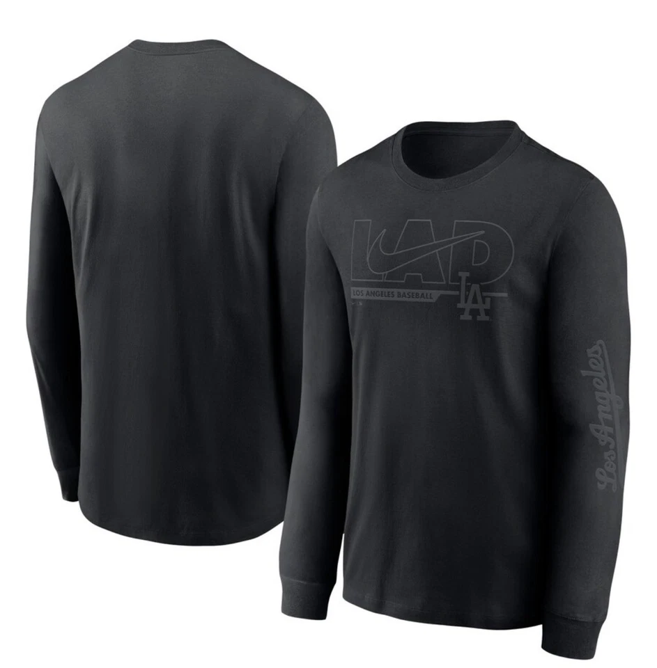 Camiseta negra manga larga Nike Local Pitch de los Dodgers de Los Ángeles nueva con etiquetas L Foto 1 de 4