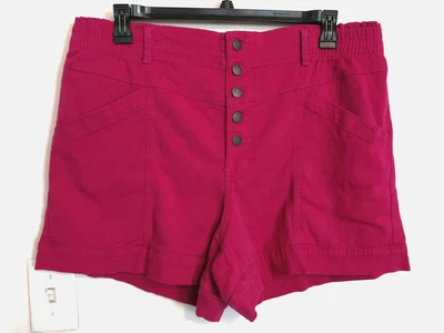 Knox Rose Womens Shorts XL Rich Magenta Stretch Button Fly Chino Pockets - Изображение 1 из 4