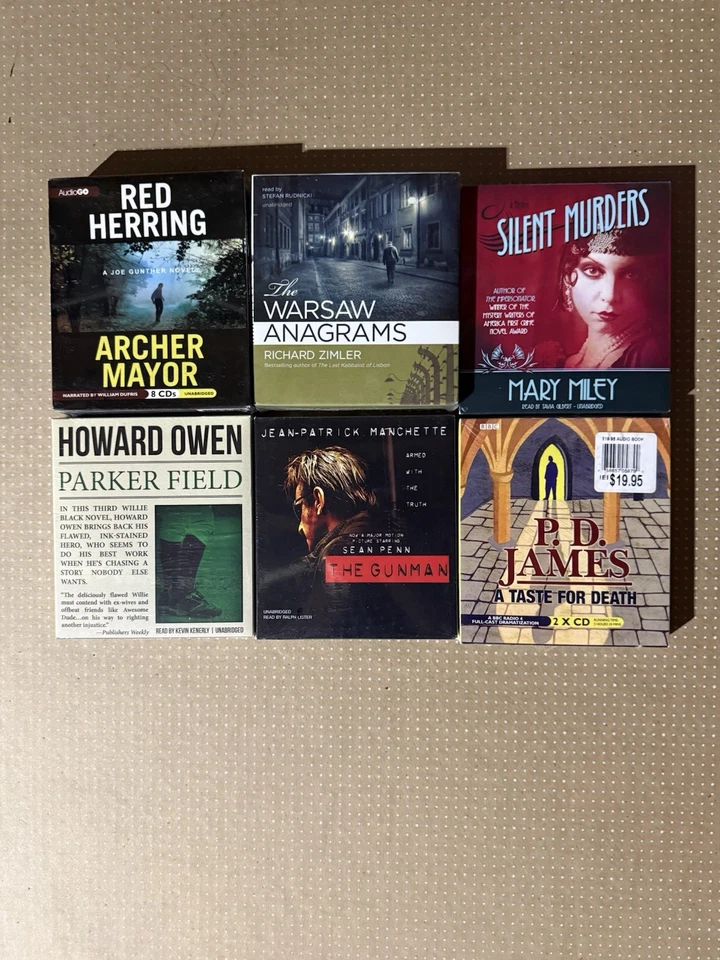 Lot of 6 MYSTERY & DETECTIVE Unabridged Audio Books on CD NEW - Image 1 of 1