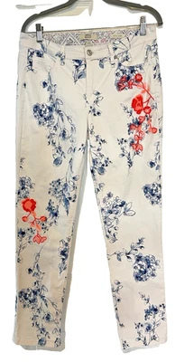 Womens Vintage America White Floral Embroidered Bestie Jean Size 8R/29 - Image 1 of 4