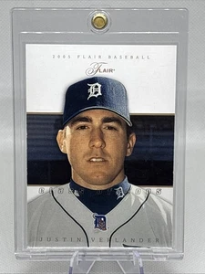 2005 Flair - Justin Verlander #68 Row 1 /100 Tigers Rookie FHOF NM - Picture 1 of 3