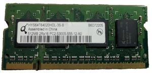 HP Pavilion Laptop Memory HYS64T64020HDL-3S-B 512MB 2RX16 PC2-5300S-555-12-A0 RA - Picture 1 of 2