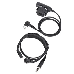 Adapter wojskowy U94 PTT + mobilny 2-pinowy zestaw słuchawkowy 7,1 mm adapter systemu push do fy - Zdjęcie 1 z 24