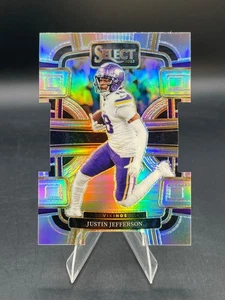 2023 Panini Select JUSTIN JEFFERSON Concourse SILVER PRIZM DIE-CUT #65 VIKINGS - Picture 1 of 5