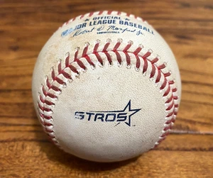 Garrett Crochet Red Sox Game Used PITCHED Baseball 8/11/2025 Astros Logo Hit OUT - Picture 1 of 5