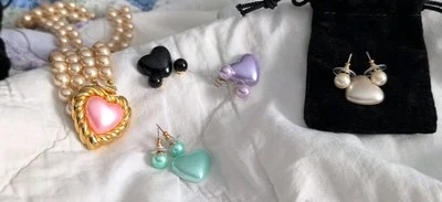 Joan Rivers Classics Collection 30" Faux Pearls Changeable Heart Matching Studs  - Image 1 of 4