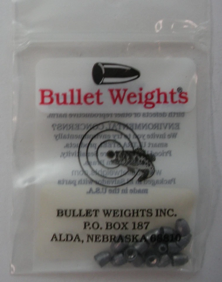 Plomo gusano cóncavo Bullet Weights BW164 1/64 OZ 15 QUILATES Foto 1 de 1