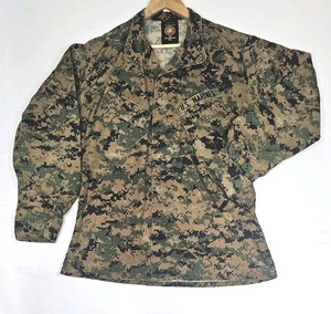 USMC Marines Shirt Jacket Digital Camo Woodland Medium Regular Marpat Camouflage - Picture 1 of 9