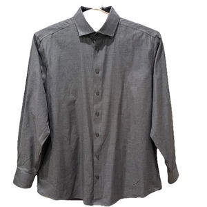 Kenneth Cole Shirt Men's 18 1/2 36/37 Tall Look Awearness Non-Iron Slim Fit Gray - Picture 1 of 16
