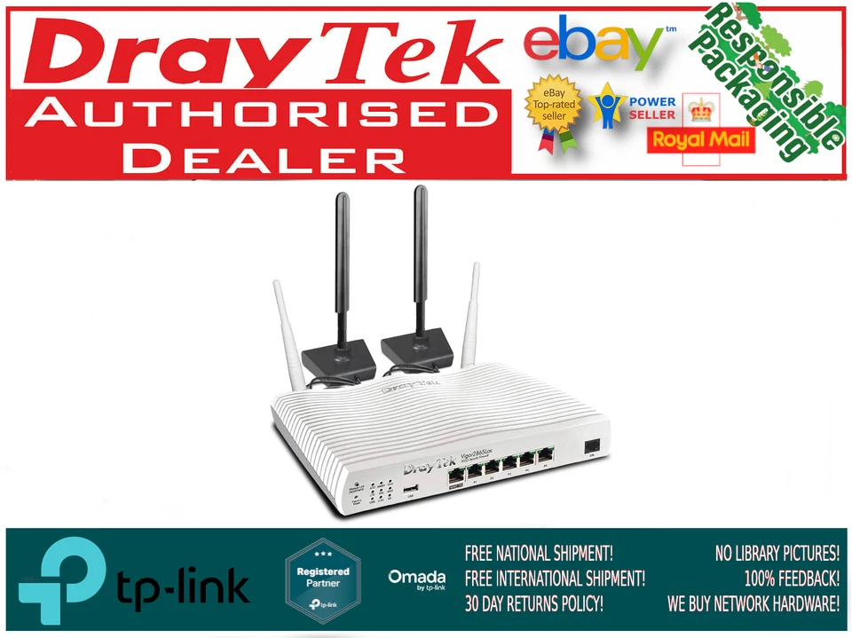 Daytek V2865LAC-K VDSL2 Gigabit Ethernet Wireless AC 3G/4G LTE Security Router - Image 1 of 2