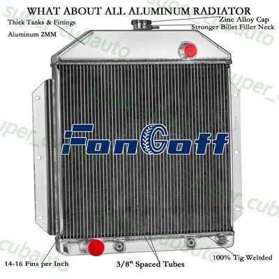 4 Row Radiator Fits 1949-1953 Ford Cars Club Crestline Country Sedan Ford V8 AT - Изображение 1 из 4