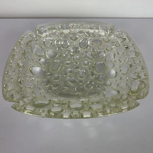 Vintage Mid Century Libby Pebble Bubble Glas Zigaretten Aschenbecher 8,25 in 2,5 lbs - Bild 1 von 12
